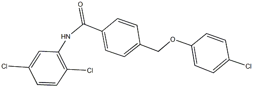 4-[(4-chlorophenoxy)methyl]-N-(2,5-dichlorophenyl)benzamide Struktur