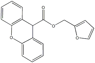 2-furylmethyl 9H-xanthene-9-carboxylate Struktur