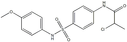 2-chloro-N-{4-[(4-methoxyanilino)sulfonyl]phenyl}propanamide Struktur