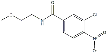 3-chloro-4-nitro-N-(2-methoxyethyl)benzamide Struktur