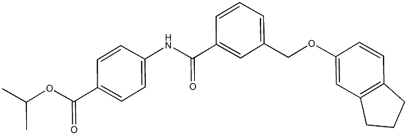 isopropyl 4-({3-[(2,3-dihydro-1H-inden-5-yloxy)methyl]benzoyl}amino)benzoate Struktur