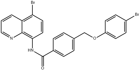 4-[(4-bromophenoxy)methyl]-N-(5-bromo-8-quinolinyl)benzamide Struktur