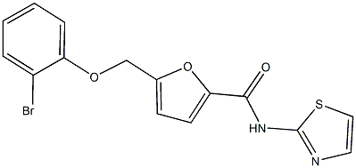 5-[(2-bromophenoxy)methyl]-N-(1,3-thiazol-2-yl)-2-furamide Struktur