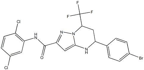 5-(4-bromophenyl)-N-(2,5-dichlorophenyl)-7-(trifluoromethyl)-4,5,6,7-tetrahydropyrazolo[1,5-a]pyrimidine-2-carboxamide Struktur