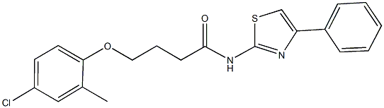 4-(4-chloro-2-methylphenoxy)-N-(4-phenyl-1,3-thiazol-2-yl)butanamide Struktur