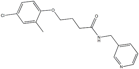 4-(4-chloro-2-methylphenoxy)-N-(3-pyridinylmethyl)butanamide Struktur