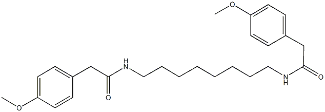 2-(4-methoxyphenyl)-N-(8-{[(4-methoxyphenyl)acetyl]amino}octyl)acetamide Struktur