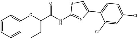 N-[4-(2,4-dichlorophenyl)-1,3-thiazol-2-yl]-2-phenoxybutanamide Struktur