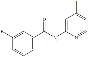 3-fluoro-N-(4-methyl-2-pyridinyl)benzamide Struktur