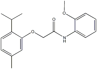 2-(2-isopropyl-5-methylphenoxy)-N-(2-methoxyphenyl)acetamide Struktur