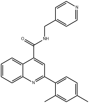 2-(2,4-dimethylphenyl)-N-(4-pyridinylmethyl)-4-quinolinecarboxamide Struktur