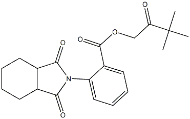 3,3-dimethyl-2-oxobutyl 2-(1,3-dioxooctahydro-2H-isoindol-2-yl)benzoate Struktur