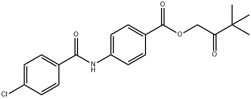 3,3-dimethyl-2-oxobutyl 4-[(4-chlorobenzoyl)amino]benzoate Struktur