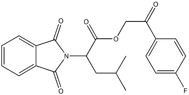 2-(4-fluorophenyl)-2-oxoethyl 2-(1,3-dioxo-1,3-dihydro-2H-isoindol-2-yl)-4-methylpentanoate Struktur