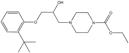 ethyl 4-[3-(2-tert-butylphenoxy)-2-hydroxypropyl]-1-piperazinecarboxylate Struktur