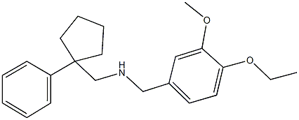 N-(4-ethoxy-3-methoxybenzyl)(1-phenylcyclopentyl)methanamine Struktur