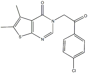 3-[2-(4-chlorophenyl)-2-oxoethyl]-5,6-dimethylthieno[2,3-d]pyrimidin-4(3H)-one Struktur