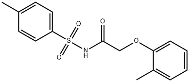 4-methyl-N-[(2-methylphenoxy)acetyl]benzenesulfonamide Struktur