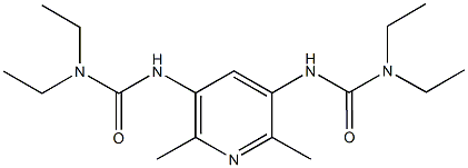 N'-(5-{[(diethylamino)carbonyl]amino}-2,6-dimethyl-3-pyridinyl)-N,N-diethylurea Struktur