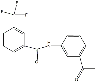 N-(3-acetylphenyl)-3-(trifluoromethyl)benzamide Struktur