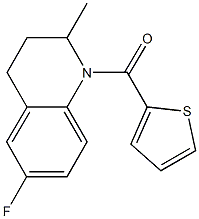 6-fluoro-2-methyl-1-(2-thienylcarbonyl)-1,2,3,4-tetrahydroquinoline Struktur