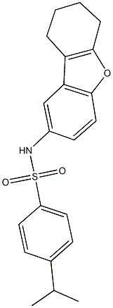 4-isopropyl-N-(6,7,8,9-tetrahydrodibenzo[b,d]furan-2-yl)benzenesulfonamide Struktur