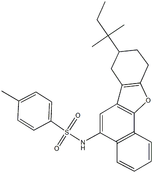 4-methyl-N-(8-tert-pentyl-7,8,9,10-tetrahydronaphtho[1,2-b][1]benzofuran-5-yl)benzenesulfonamide Struktur