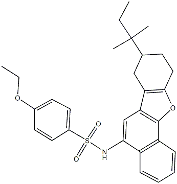 4-ethoxy-N-(8-tert-pentyl-7,8,9,10-tetrahydronaphtho[1,2-b][1]benzofuran-5-yl)benzenesulfonamide Struktur