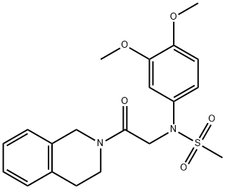 N-[2-(3,4-dihydro-2(1H)-isoquinolinyl)-2-oxoethyl]-N-(3,4-dimethoxyphenyl)methanesulfonamide Struktur