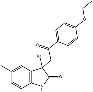 3-[2-(4-ethoxyphenyl)-2-oxoethyl]-3-hydroxy-5-methyl-1,3-dihydro-2H-indol-2-one Struktur