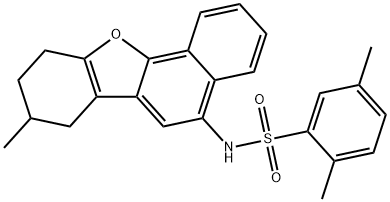 2,5-dimethyl-N-(8-methyl-7,8,9,10-tetrahydronaphtho[1,2-b][1]benzofuran-5-yl)benzenesulfonamide Struktur