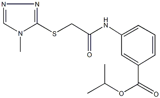 isopropyl 3-({[(4-methyl-4H-1,2,4-triazol-3-yl)sulfanyl]acetyl}amino)benzoate Struktur