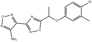 4-{5-[1-(4-chloro-3-methylphenoxy)ethyl]-1,2,4-oxadiazol-3-yl}-1,2,5-oxadiazol-3-amine Struktur