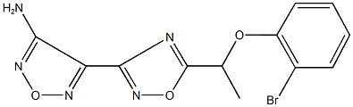 4-{5-[1-(2-bromophenoxy)ethyl]-1,2,4-oxadiazol-3-yl}-1,2,5-oxadiazol-3-amine Struktur