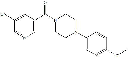 4-{4-[(5-bromo-3-pyridinyl)carbonyl]-1-piperazinyl}phenyl methyl ether Struktur