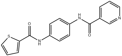 N-{4-[(2-thienylcarbonyl)amino]phenyl}nicotinamide Struktur