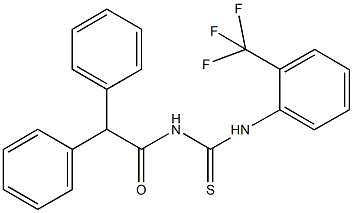 N-(diphenylacetyl)-N'-[2-(trifluoromethyl)phenyl]thiourea Struktur