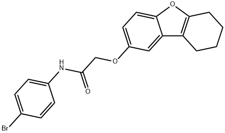 N-(4-bromophenyl)-2-(6,7,8,9-tetrahydrodibenzo[b,d]furan-2-yloxy)acetamide Struktur