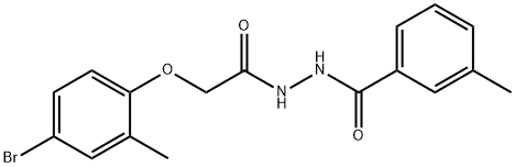 N'-[(4-bromo-2-methylphenoxy)acetyl]-3-methylbenzohydrazide Struktur