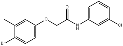 2-(4-bromo-3-methylphenoxy)-N-(3-chlorophenyl)acetamide Struktur