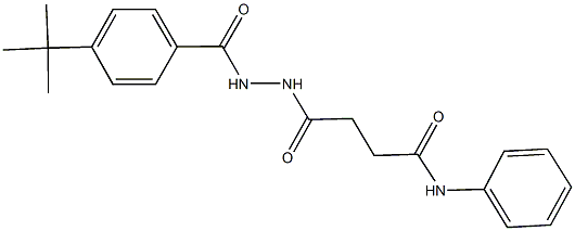 4-[2-(4-tert-butylbenzoyl)hydrazino]-4-oxo-N-phenylbutanamide Struktur