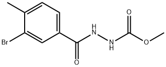 methyl 2-(3-bromo-4-methylbenzoyl)hydrazinecarboxylate Struktur