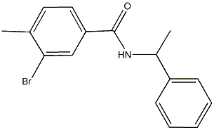 3-bromo-4-methyl-N-(1-phenylethyl)benzamide Struktur