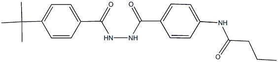 N-(4-{[2-(4-tert-butylbenzoyl)hydrazino]carbonyl}phenyl)butanamide Struktur