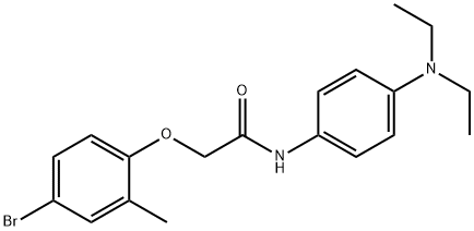 2-(4-bromo-2-methylphenoxy)-N-[4-(diethylamino)phenyl]acetamide Struktur