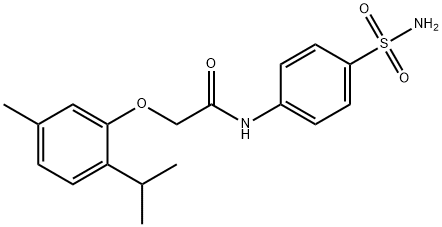 N-[4-(aminosulfonyl)phenyl]-2-(2-isopropyl-5-methylphenoxy)acetamide Struktur