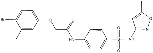 2-(4-bromo-3-methylphenoxy)-N-(4-{[(5-methyl-3-isoxazolyl)amino]sulfonyl}phenyl)acetamide Struktur