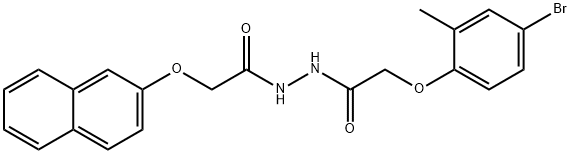 2-(4-bromo-2-methylphenoxy)-N'-[(2-naphthyloxy)acetyl]acetohydrazide Struktur