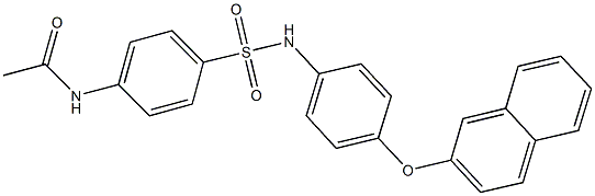 N-(4-{[4-(2-naphthyloxy)anilino]sulfonyl}phenyl)acetamide Struktur