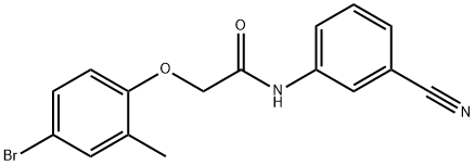 2-(4-bromo-2-methylphenoxy)-N-(3-cyanophenyl)acetamide Struktur